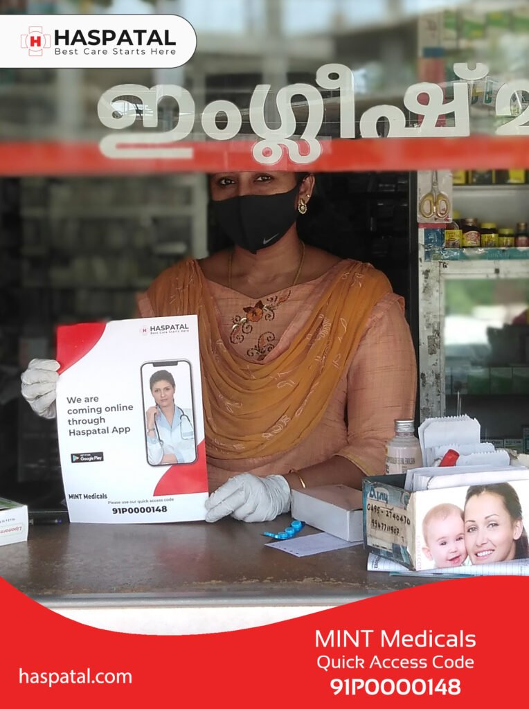 Mint Medicals , Calicut, Kerala joins haspatal app for cash on delivery supply of medicine