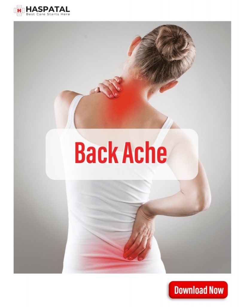 When should I see a doctor about a backache? Haspatal online doctor consultation app.