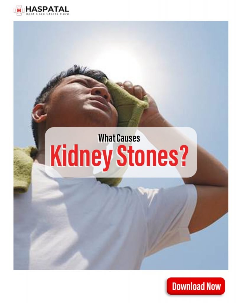 What causes Kidney stones? Haspatal online doctor consultation app.